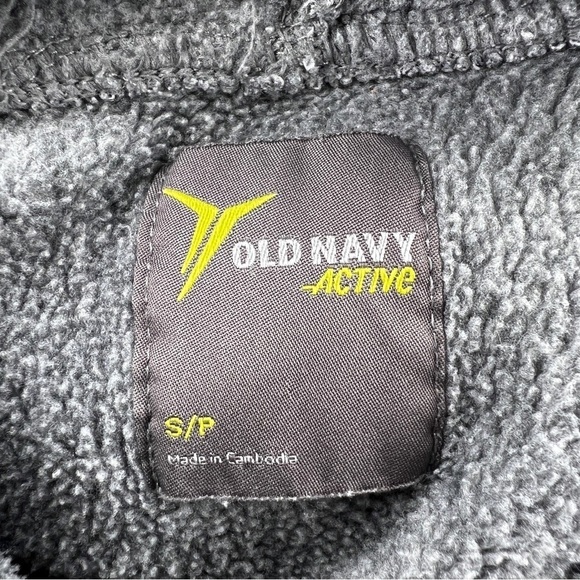 SMALL OLD NAVY GREY FLEECE HOODIE PULLOVER STRETCH ATHLETIC ACTIVEWEAR CASUAL - Picture 10 of 10